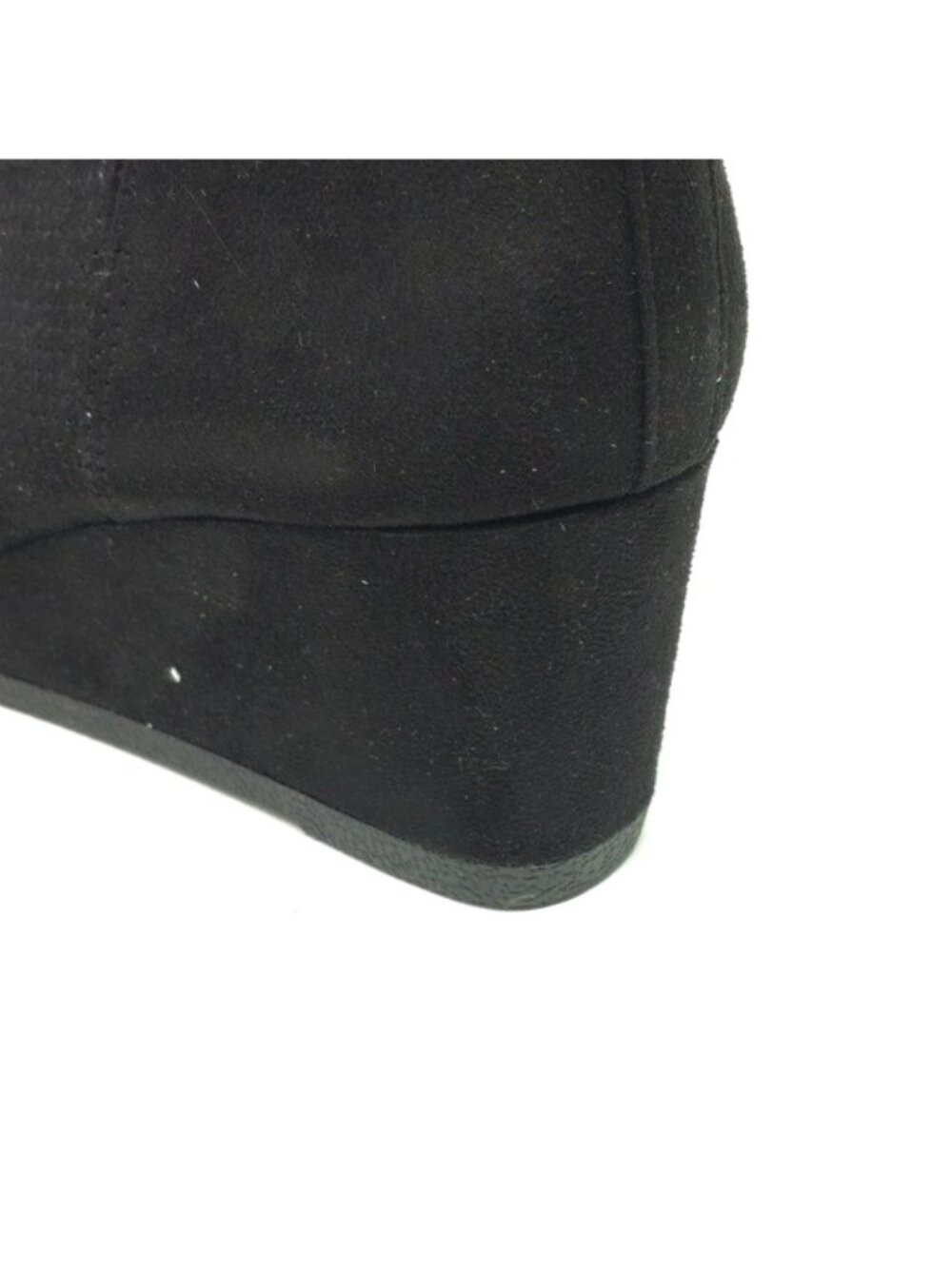 Journee Collection Mylee Black Pull-On Wedge Booties 9M - Picture 10 of 13